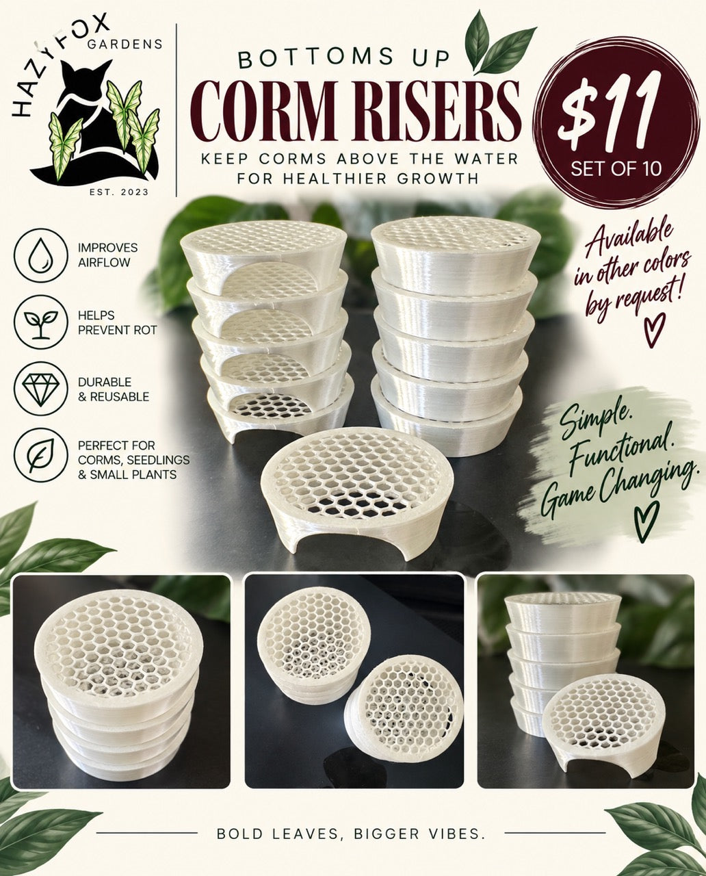 Corm Risers (Set of 10)