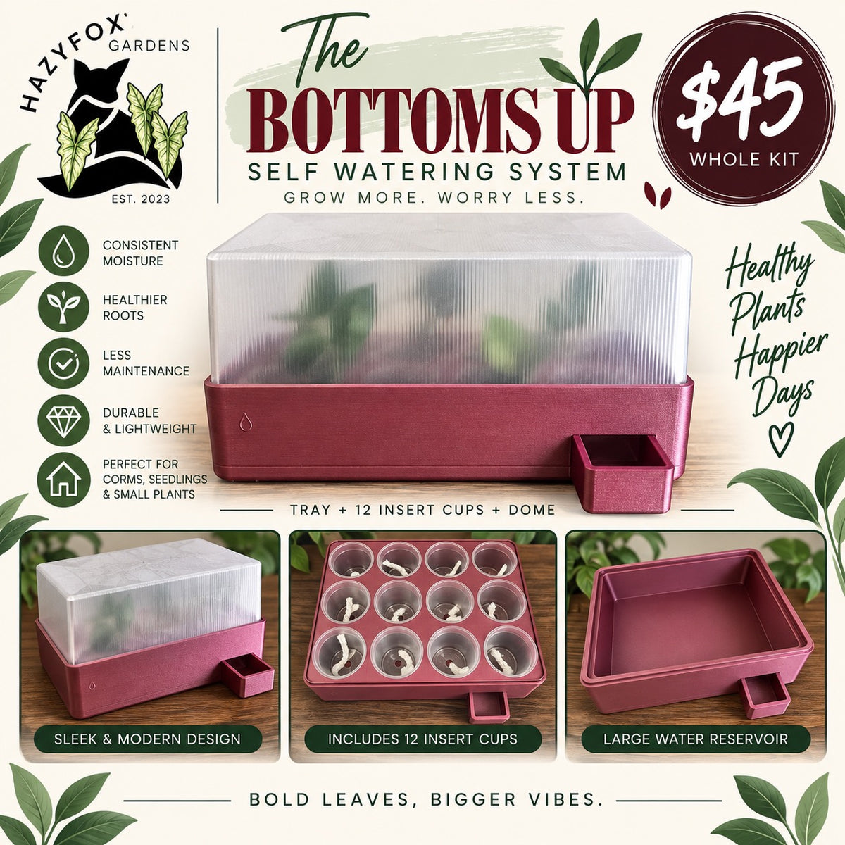 Bottoms Up Self-Watering Tray